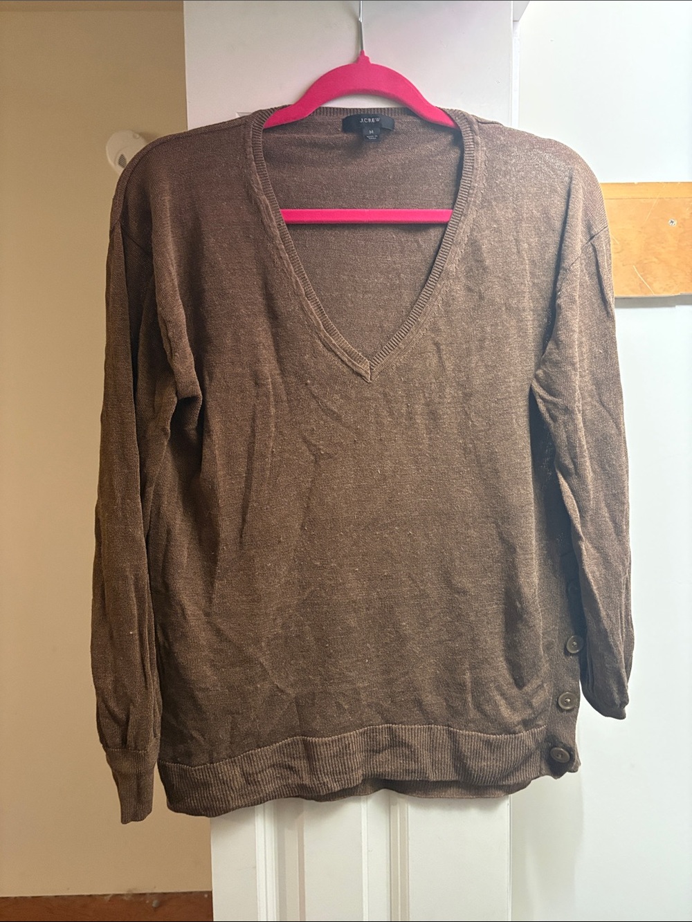 J. Crew Brown V-Neck Sweater